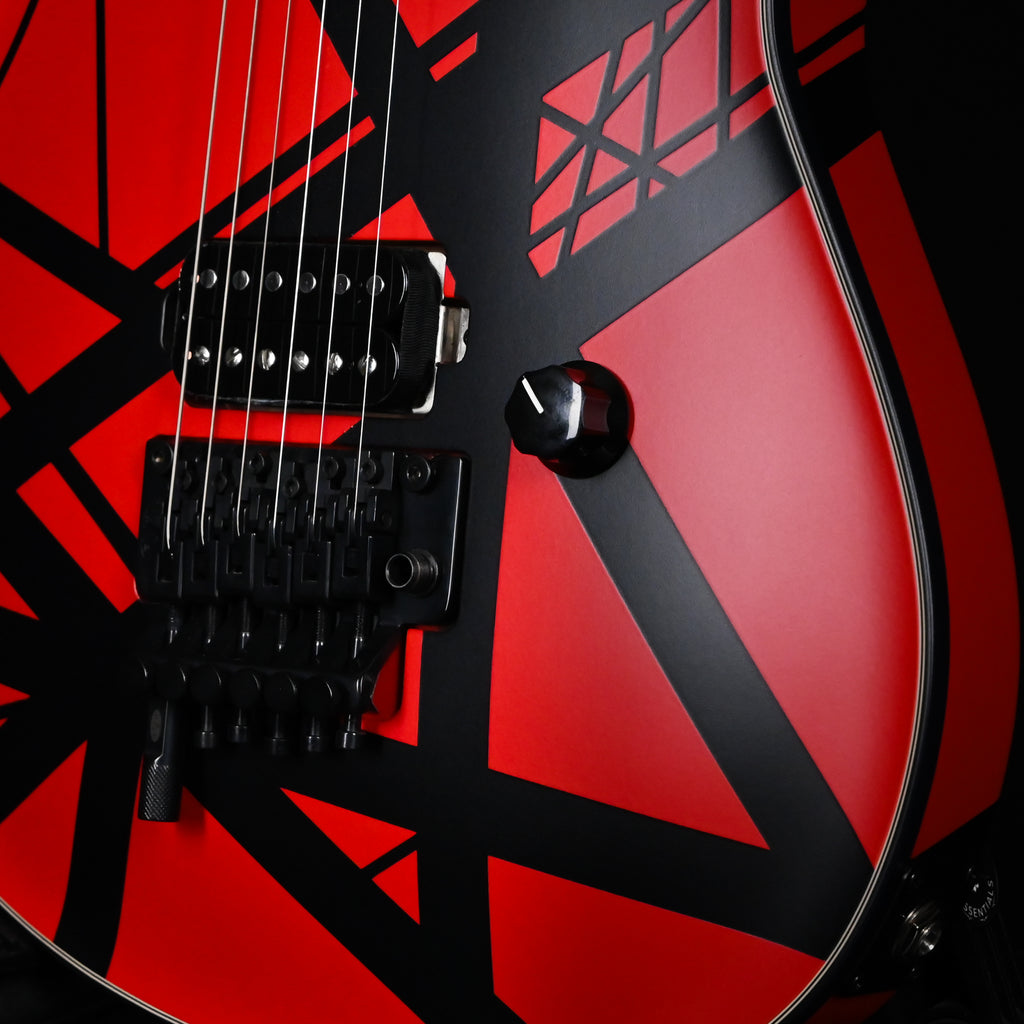 EVH Custom Shop USA Special Edition Wolfgang- Red and Black Stripes Showpiece (WG17124A)