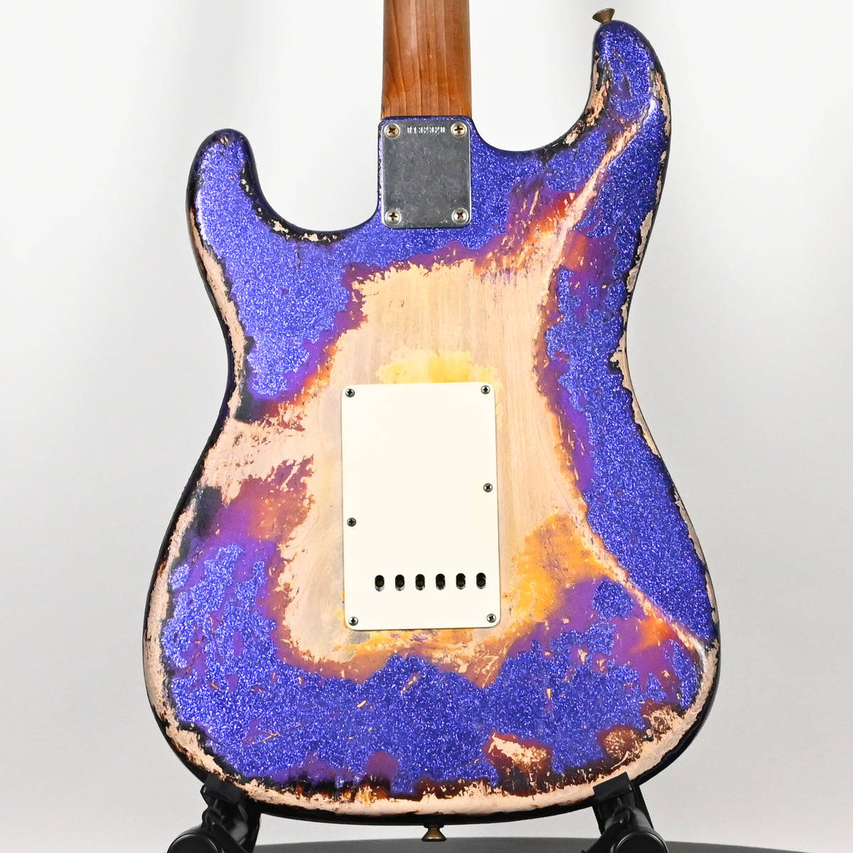 Fender Custom Shop Masterbuilt Dennis Galuszka 1962 Stratocaster w/ Brazilian Rosewood Fingerboard, Super Heavy Relic- Purple Sparkle/3 Color Sunburst 2026 (R132328)