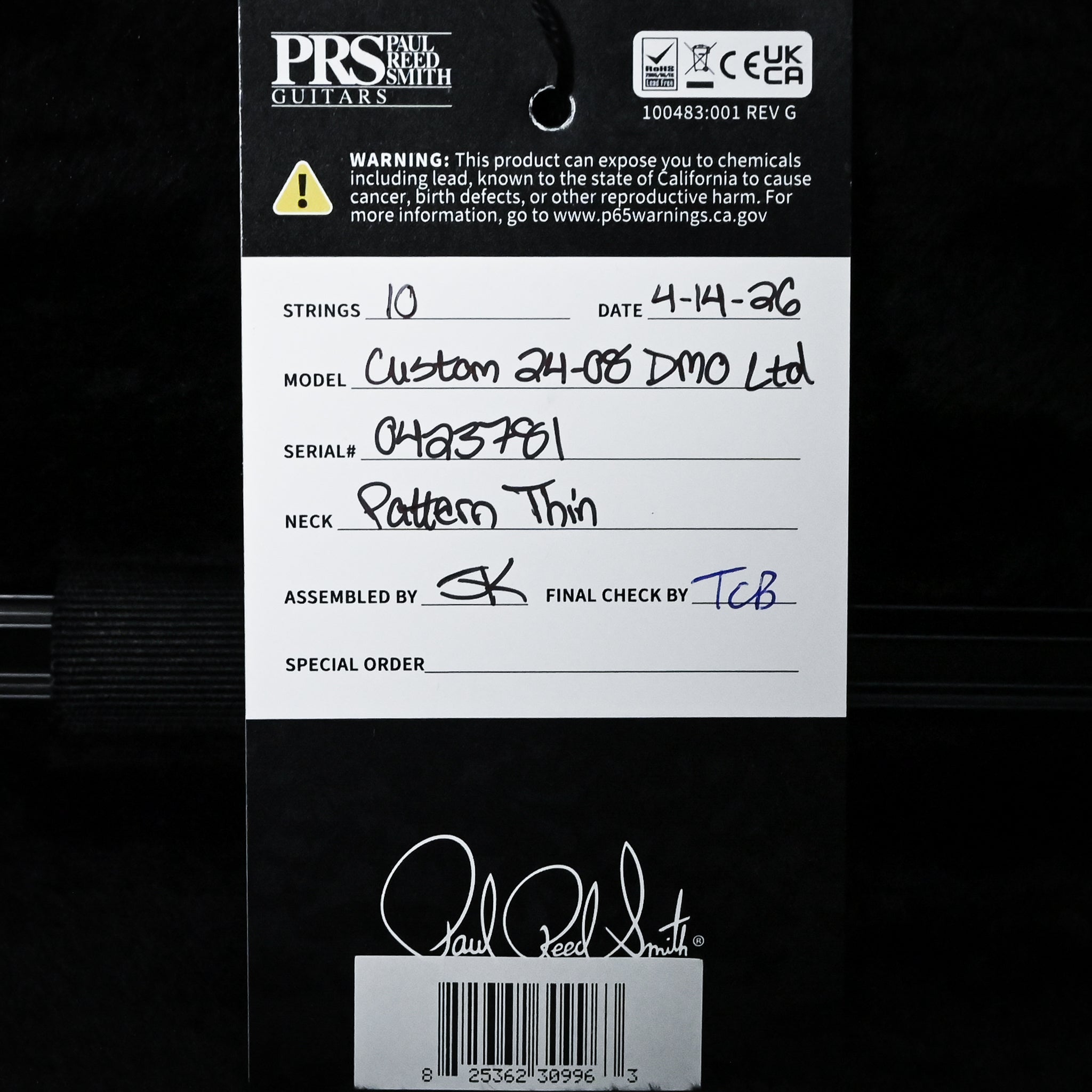 PRS Custom 24-08 Limited Edition Private Stock Color- Sprayer's Choice 2026 (0423781)