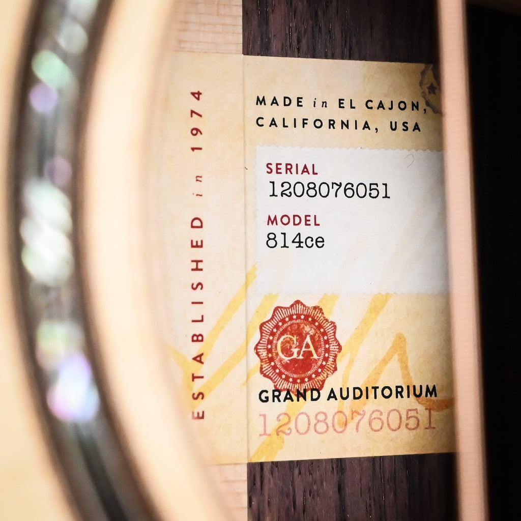 Taylor Next Generation 814ce w/ Sitka Spruce Top & Indian Rosewood Back and Sides Acoustic-Electric Guitar 2026 (1208076051)
