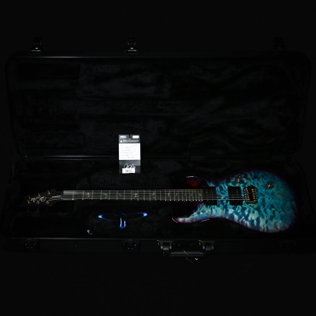 PRS Custom 24 Wood Library w/ 10-Top, Brazilian Rosewood, & DMO Pickups- Aquableux Purple Burst 2026 (0434897)