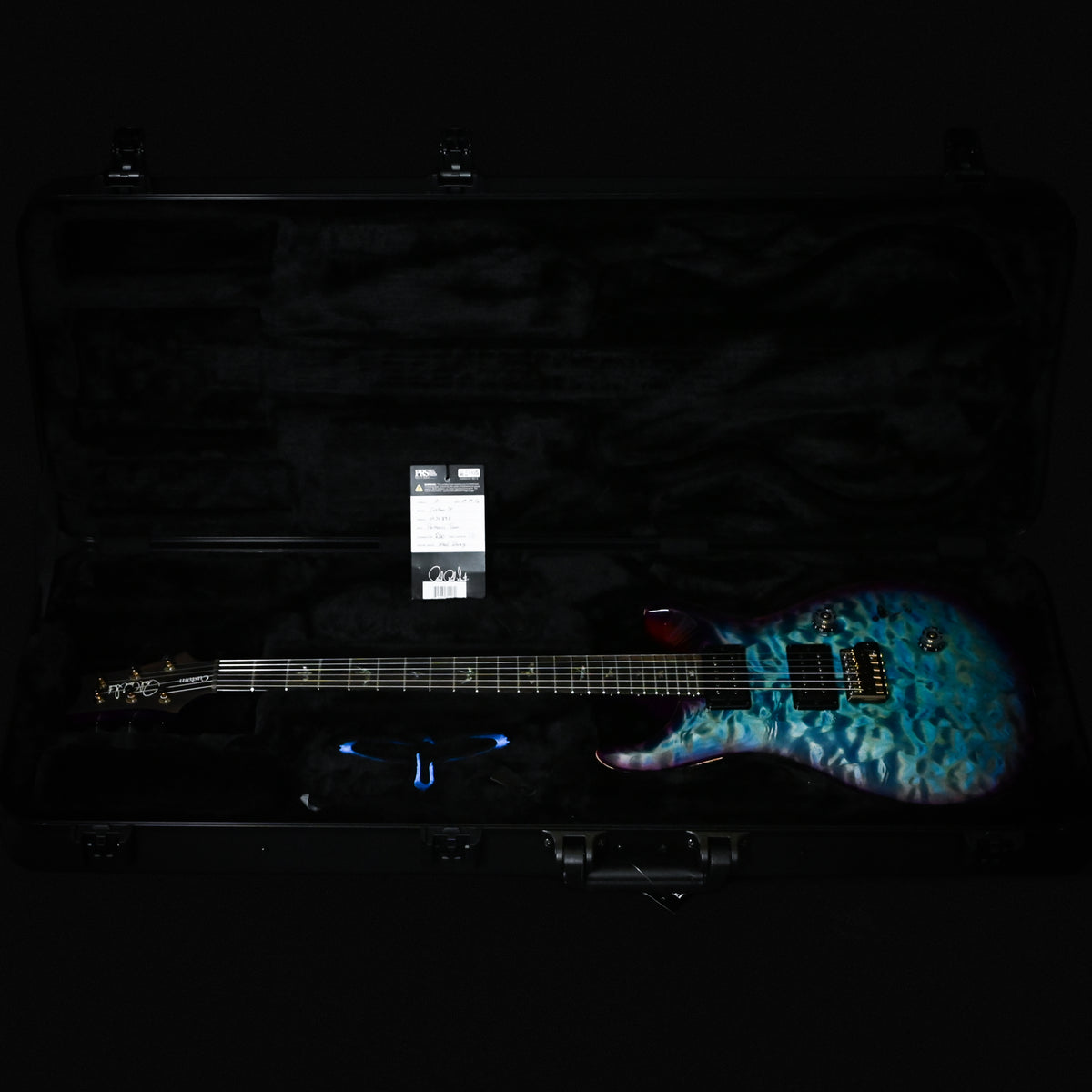 PRS Custom 24 Wood Library w/ 10-Top, Brazilian Rosewood, & DMO Pickups- Aquableux Purple Burst 2026 (0434897)
