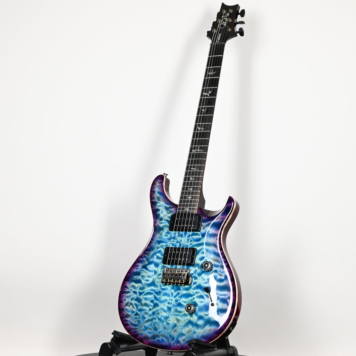 PRS Custom 24 Wood Library w/ 10-Top, Brazilian Rosewood, & DMO Pickups- Aquableux Purple Burst 2026 (0434897)