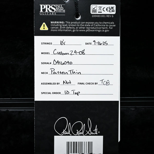 PRS Custom 24-08 w/ 10-Top Electric Guitar- Fire Smokeburst 2025 (0416040)