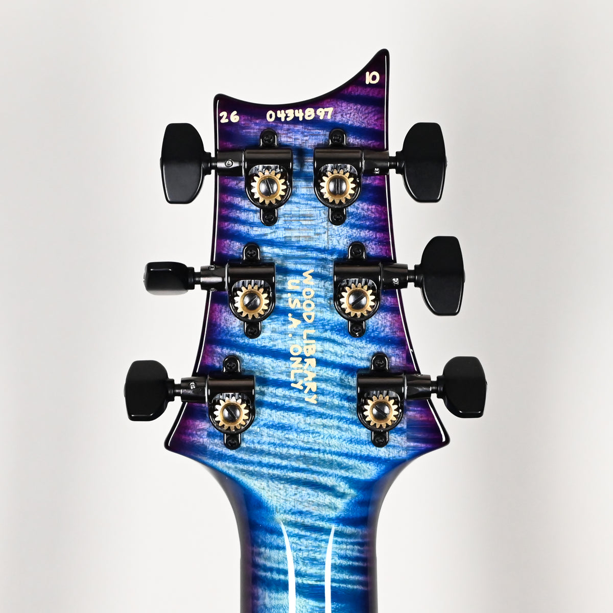 PRS Custom 24 Wood Library w/ 10-Top, Brazilian Rosewood, & DMO Pickups- Aquableux Purple Burst 2026 (0434897)