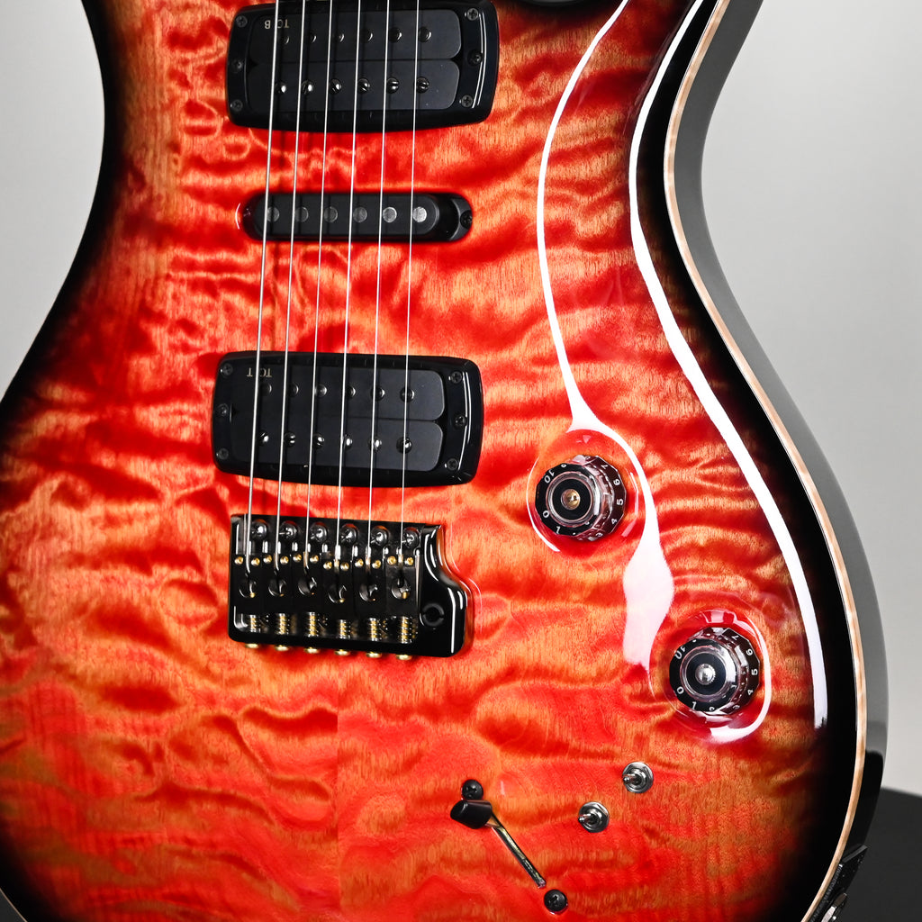 PRS Modern Eagle V Wood Library w/ 10-Top & Brazilian Rosewood Fingerboard Electric Guitar- Blood Orange Smokeburst 2026 (0431582)
