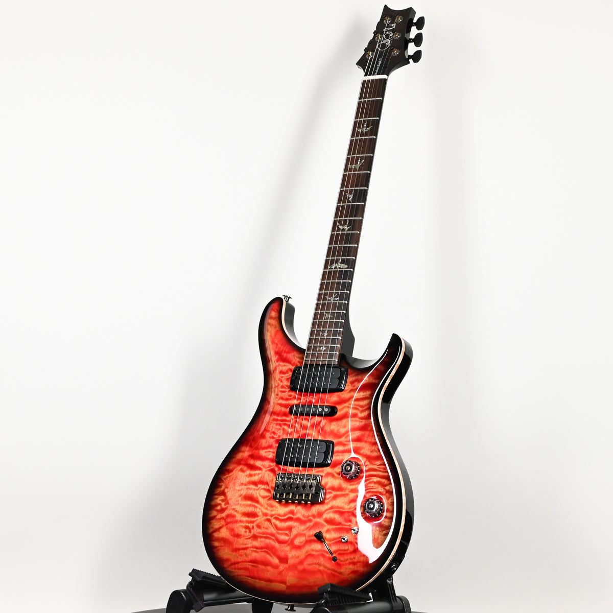PRS Modern Eagle V Wood Library w/ 10-Top & Brazilian Rosewood Fingerboard Electric Guitar- Blood Orange Smokeburst 2026 (0431582)