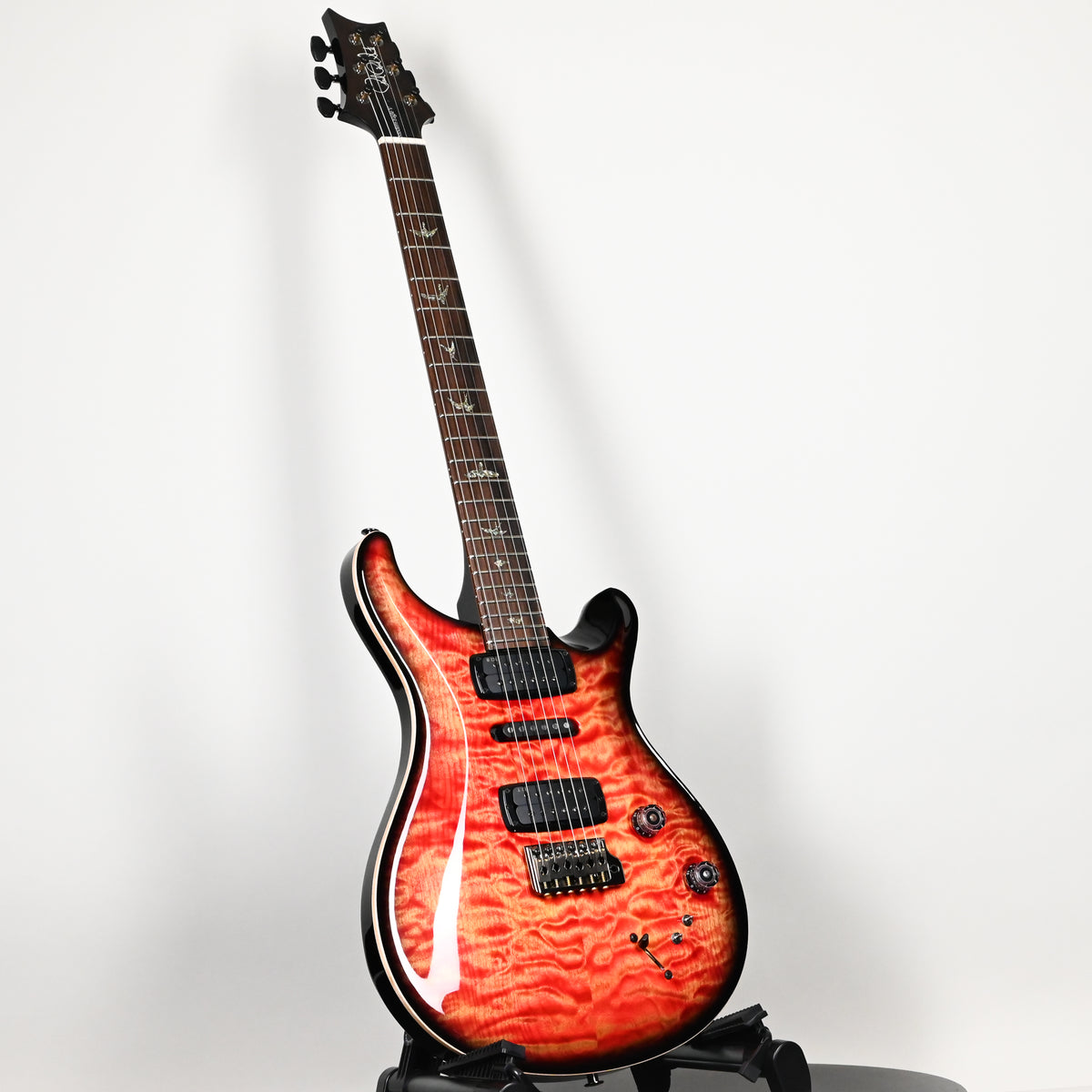 PRS Modern Eagle V Wood Library w/ 10-Top & Brazilian Rosewood Fingerboard Electric Guitar- Blood Orange Smokeburst 2026 (0431582)