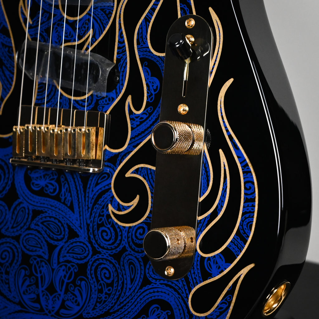 Fender James Burton Telecaster w/ Maple Fingerboard- Blue Paisley Flames (US22183543)