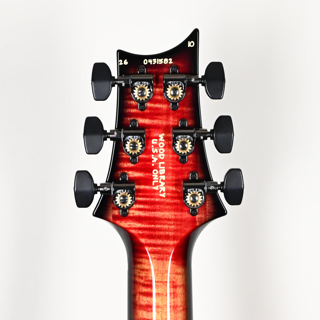 PRS Modern Eagle V Wood Library w/ 10-Top & Brazilian Rosewood Fingerboard Electric Guitar- Blood Orange Smokeburst 2026 (0431582)