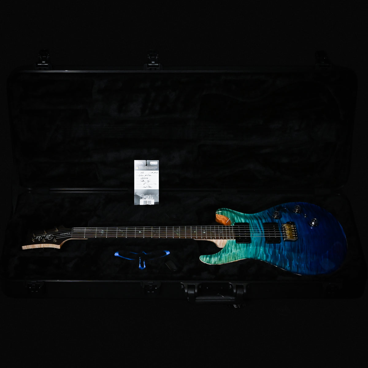 PRS Custom 24 Piezo Wood Library w/ 10-Top, Brazilian Rosewood & DMO Pickups- Blue Fade (Natural Back) 2026 (0434578)