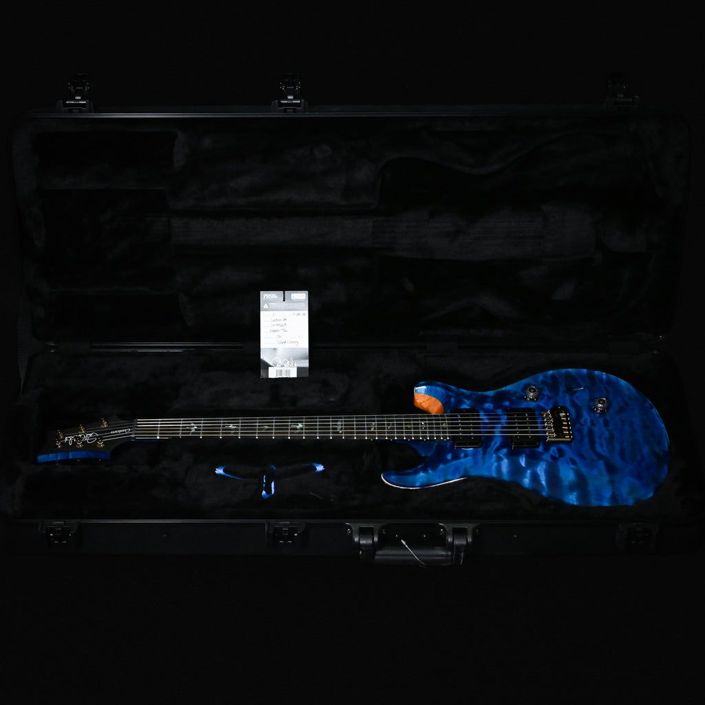 PRS Custom 24 Wood Library w/ Brazilian Rosewood, & DMO Pickups- Aquamarine (Natural Back) 2026 (0434663)