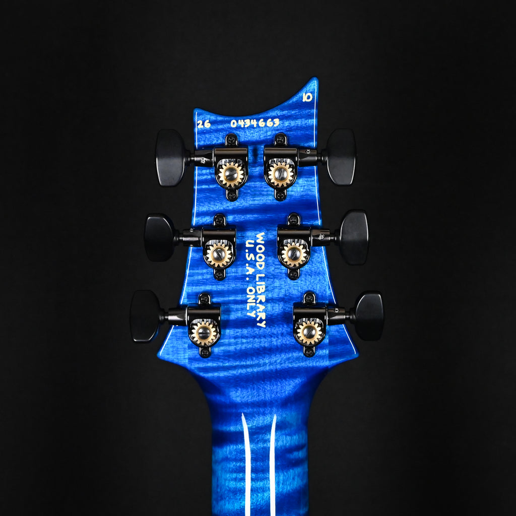 PRS Custom 24 Wood Library w/ Brazilian Rosewood, & DMO Pickups- Aquamarine (Natural Back) 2026 (0434663)