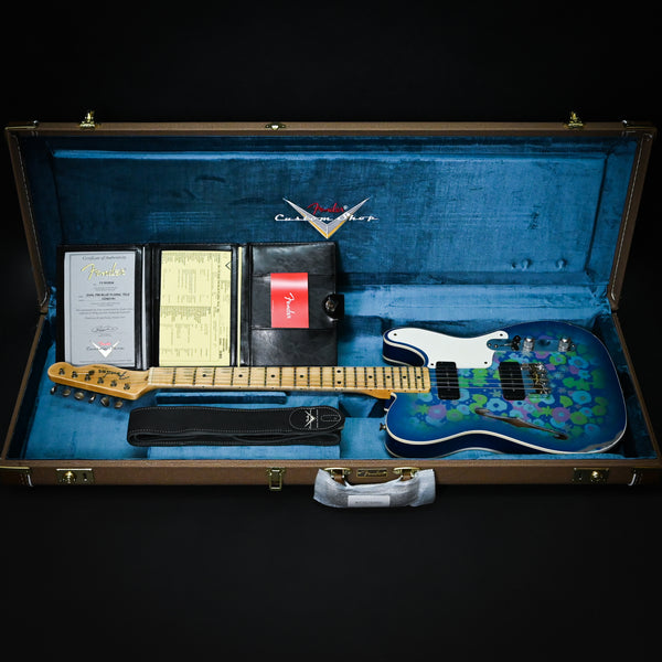 Fender Custom Shop Limited Edition Dual P90 Blue Floral Telecaster Relic 2024 (CZ583191)