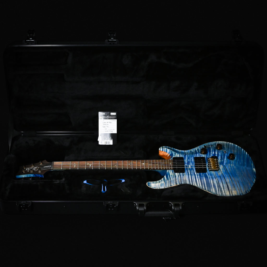 PRS Custom 24 Piezo Wood Library w/ 10-Top & Brazilian Rosewood- Faded Blue Jean (Natural Back) (0434577)