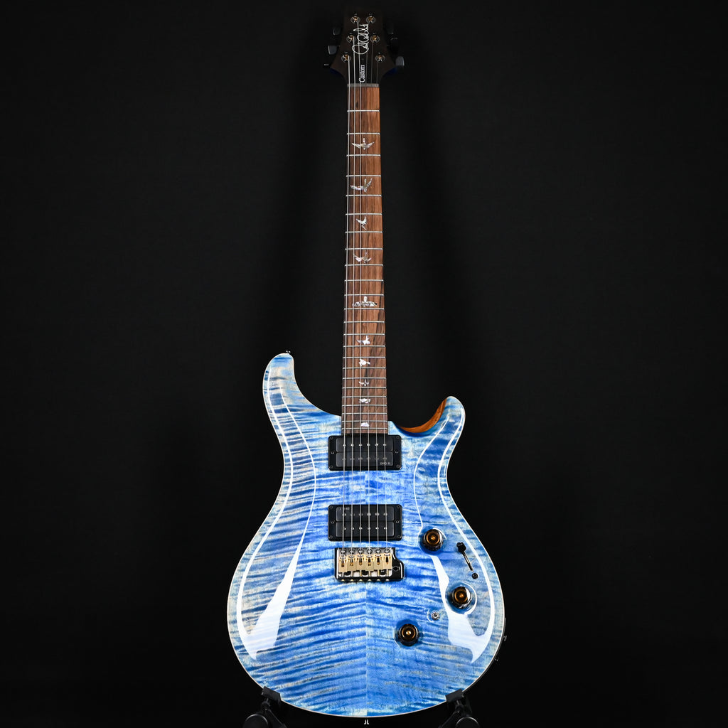 PRS Custom 24 Piezo Wood Library w/ 10-Top & Brazilian Rosewood- Faded Blue Jean (Natural Back) (0434577)