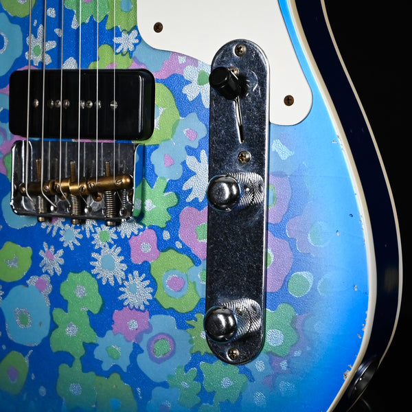 Fender Custom Shop Limited Edition Dual P90 Blue Floral Telecaster Relic 2024 (CZ583191)