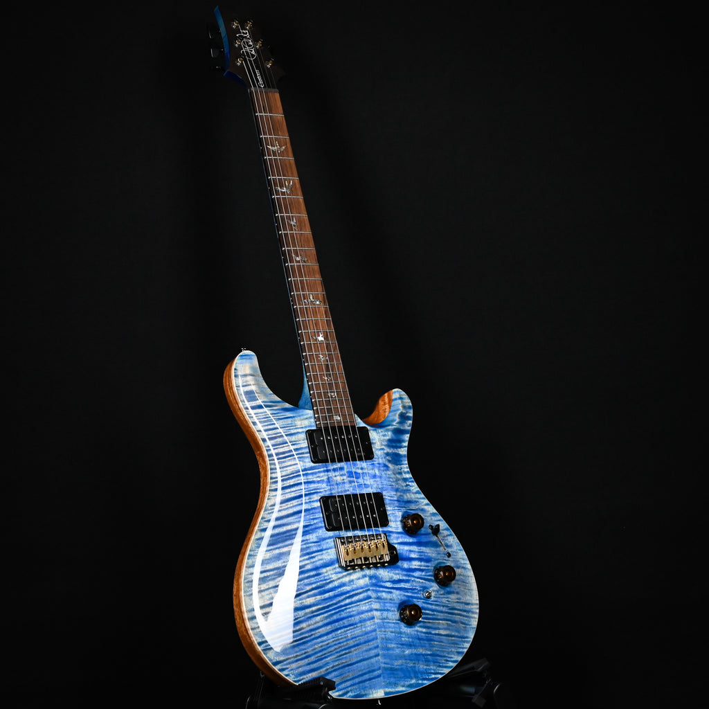 PRS Custom 24 Piezo Wood Library w/ 10-Top & Brazilian Rosewood- Faded Blue Jean (Natural Back) (0434577)