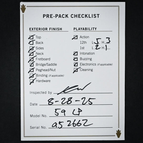 Gibson Custom Dealer Select 1959 Les Paul Standard Resissue Murphy Lab Light Aged- 