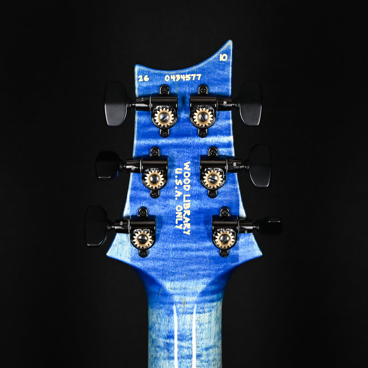 PRS Custom 24 Piezo Wood Library w/ 10-Top & Brazilian Rosewood- Faded Blue Jean (Natural Back) (0434577)