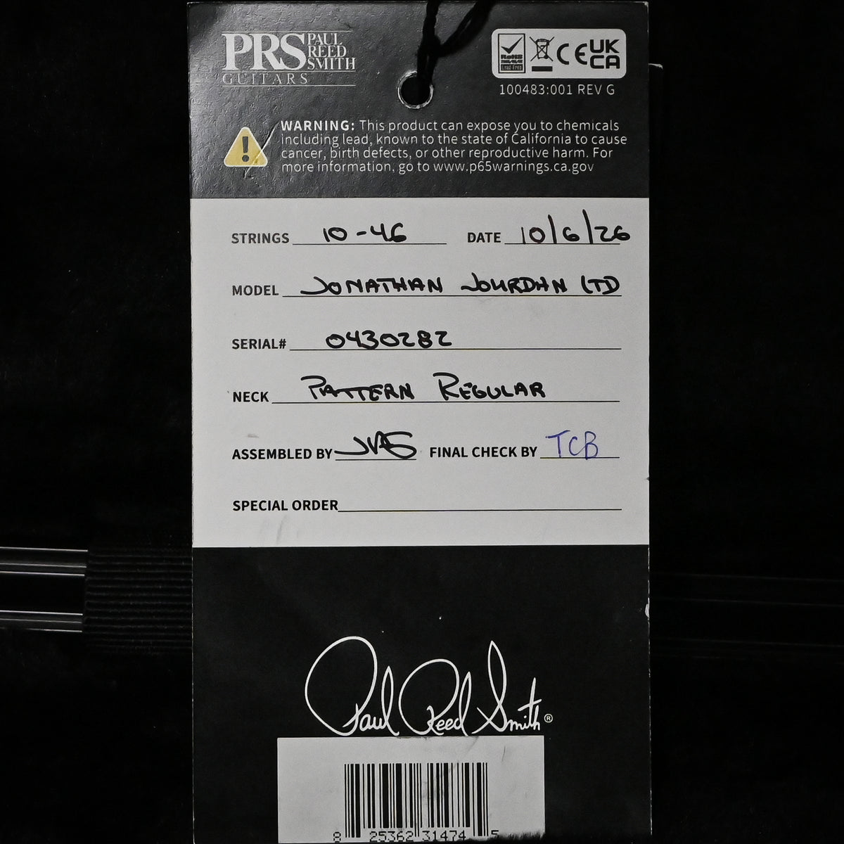 PRS Jon Jourdan Limited Edition- Gunmetal Metallic 2026 (0430282)