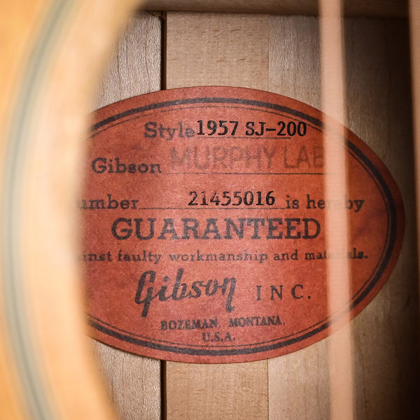 Gibson Custom 1957 SJ-200 Murphy Lab Light Aged- Dark Natural 2025 (21455016)