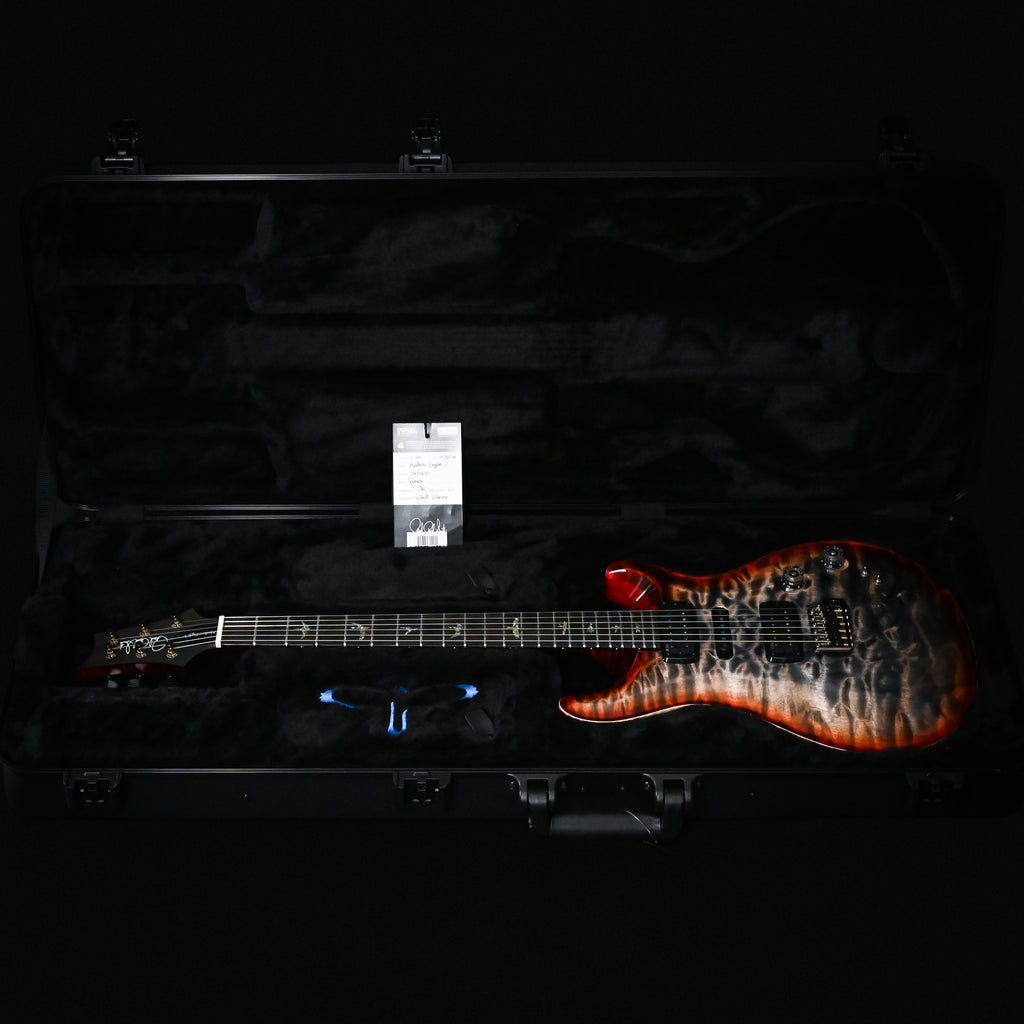 PRS Modern Eagle V Wood Library w/ 1-Piece Quilt 10-Top & Brazilian Rosewood Fingerboard Electric Guitar- Charcoal Cherry Burst 2026 (0431631)
