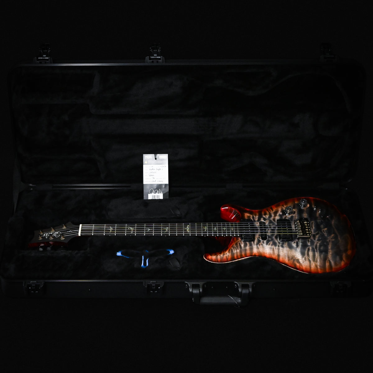 PRS Modern Eagle V Wood Library w/ 1-Piece Quilt 10-Top & Brazilian Rosewood Fingerboard Electric Guitar- Charcoal Cherry Burst 2026 (0431631)