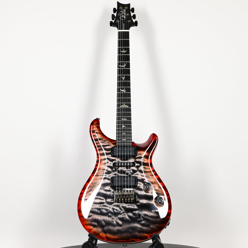 PRS Modern Eagle V Wood Library w/ 1-Piece Quilt 10-Top & Brazilian Rosewood Fingerboard Electric Guitar- Charcoal Cherry Burst 2026 (0431631)