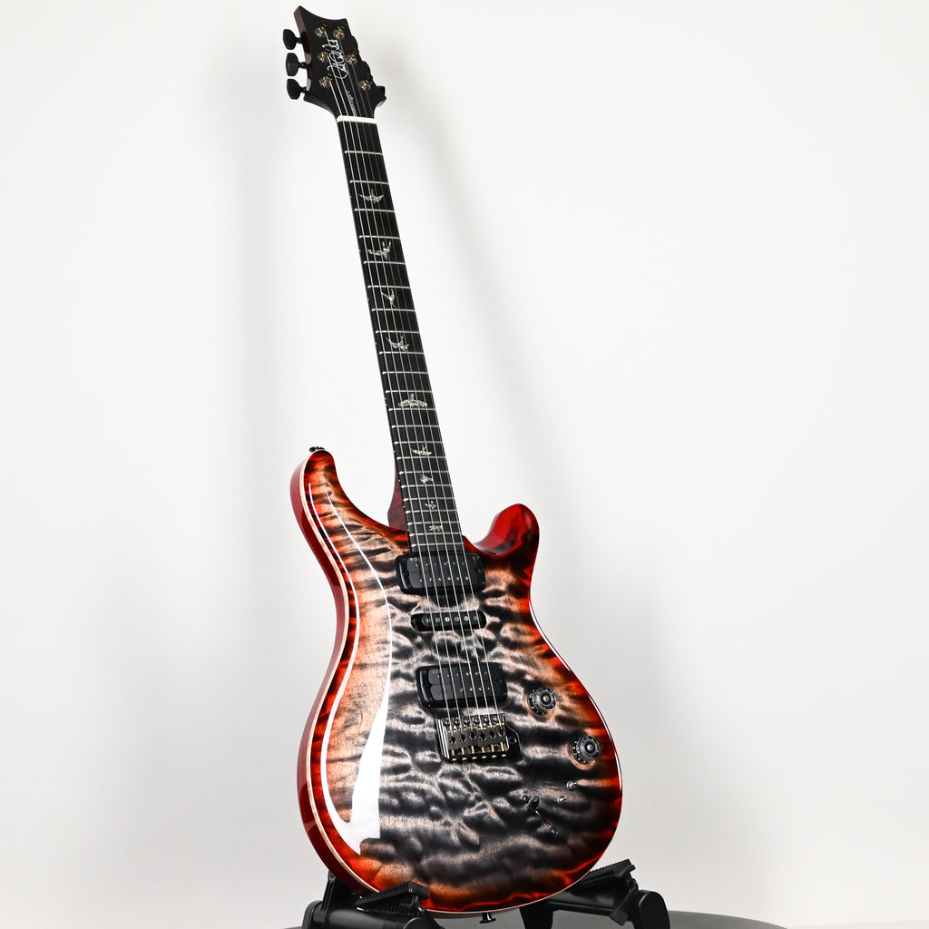 PRS Modern Eagle V Wood Library w/ 1-Piece Quilt 10-Top & Brazilian Rosewood Fingerboard Electric Guitar- Charcoal Cherry Burst 2026 (0431631)
