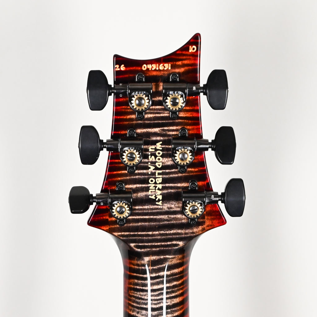 PRS Modern Eagle V Wood Library w/ 1-Piece Quilt 10-Top & Brazilian Rosewood Fingerboard Electric Guitar- Charcoal Cherry Burst 2026 (0431631)