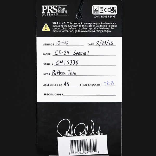 PRS CE 24 Special Electric Guitar- Faded Blue Smokeburst 2025 (0415339)