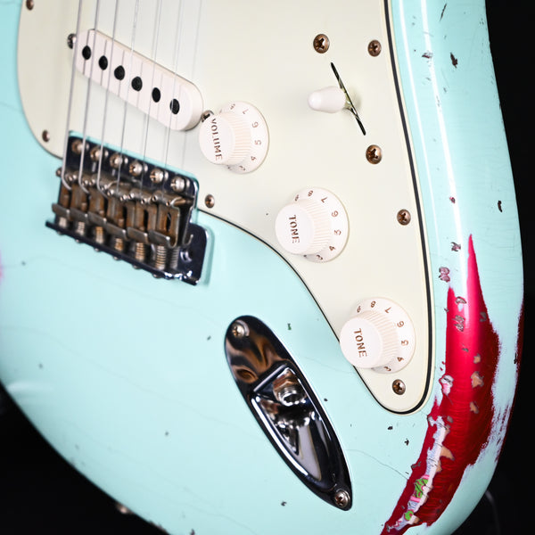 Fender Custom Shop 1962 Stratocaster Heavy Relic Surf Green / Pink Paisley Josefina Hand Wound Pickups 2024 (R133835)