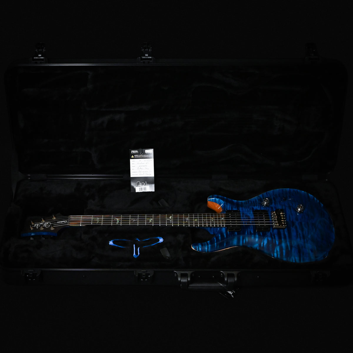 PRS Custom 24 Wood Library w/ Brazilian Rosewood, & DMO Pickups- Aquamarine (Natural Back) 2026 (0434895)