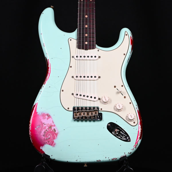 Fender Custom Shop 1962 Stratocaster Heavy Relic Surf Green / Pink Paisley Josefina Hand Wound Pickups 2024 (R133835)