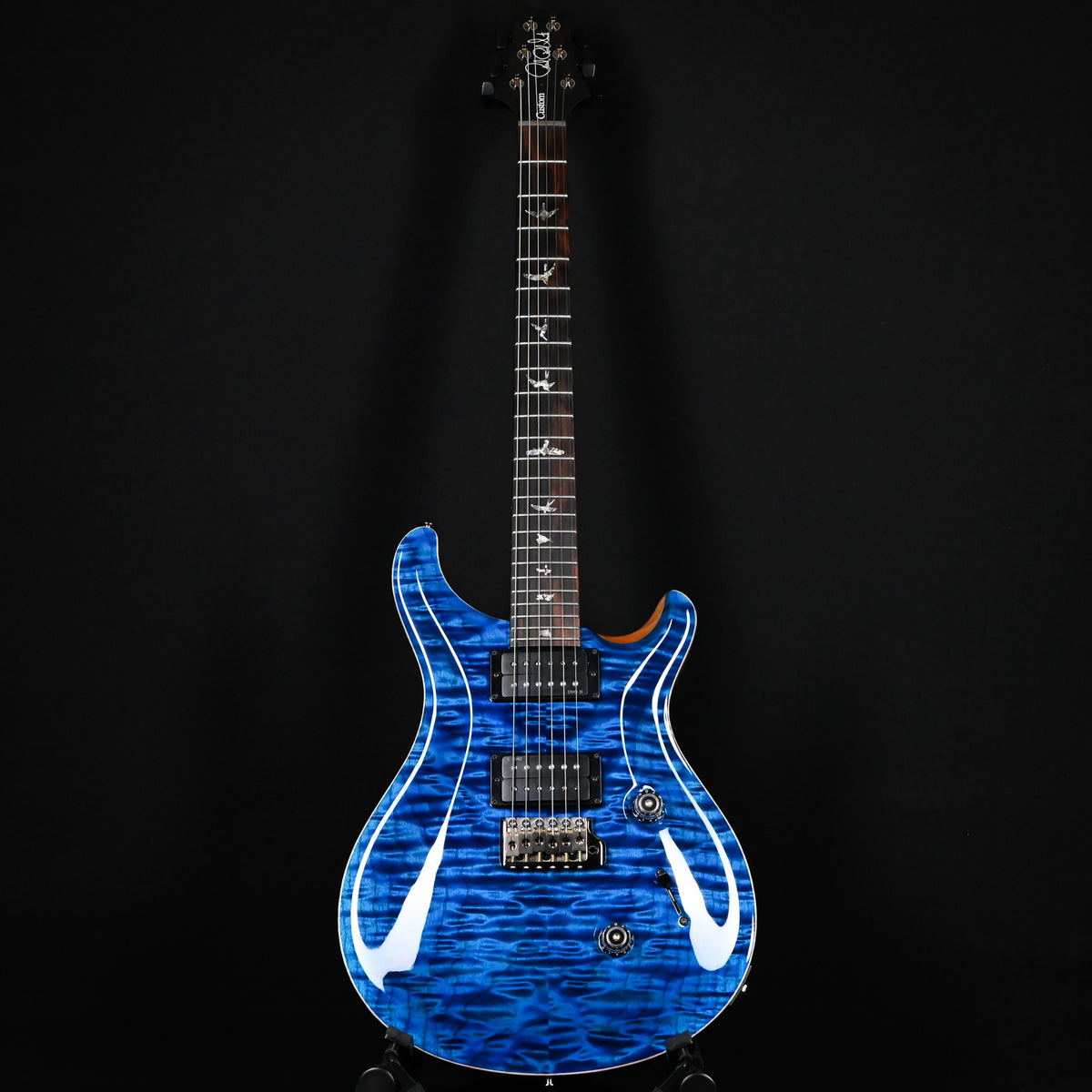 PRS Custom 24 Wood Library w/ Brazilian Rosewood, & DMO Pickups- Aquamarine (Natural Back) 2026 (0434895)