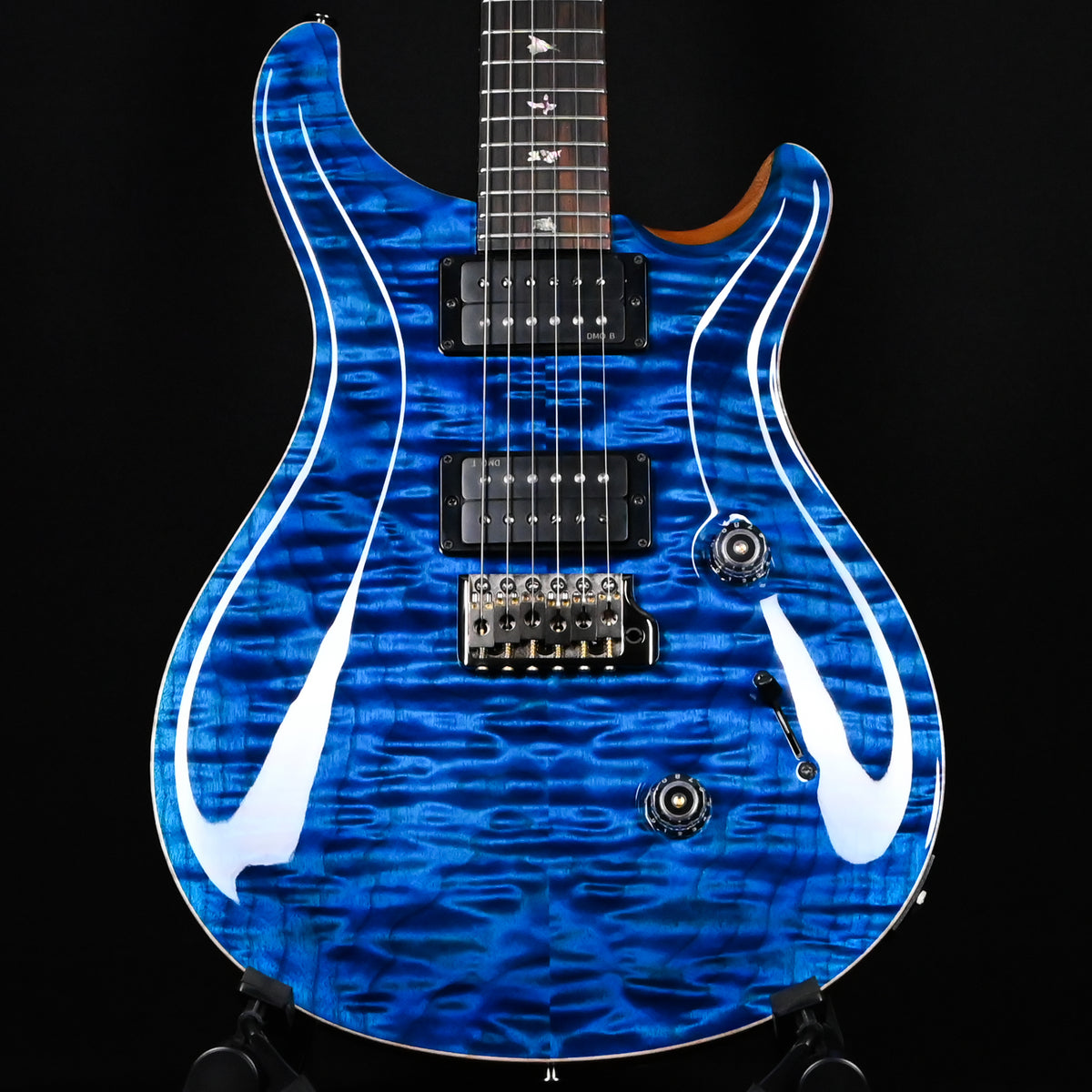 PRS Custom 24 Wood Library w/ Brazilian Rosewood, & DMO Pickups- Aquamarine (Natural Back) 2026 (0434895)
