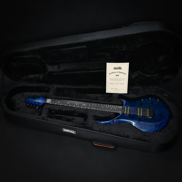 Ernie Ball Music Man BFR Majesty 6-String (19/100)- Blue Ink Quilt (M018632)