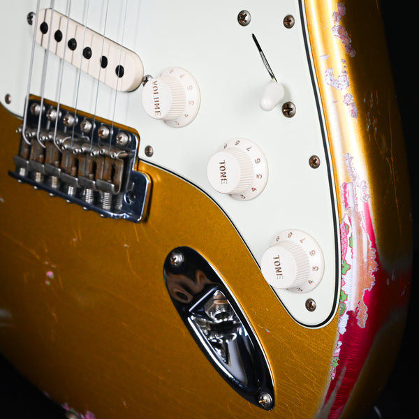 Fender Custom Shop 1962 Stratocaster Heavy Relic Frost Gold / Pink Paisley Josefina Hand Wound Pickups 2024 (R133736)