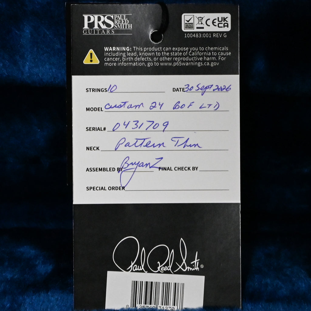 PRS Custom 24 "Birds of a Feather" Limited Edition- Charcoal Microburst 2026 (0431709)