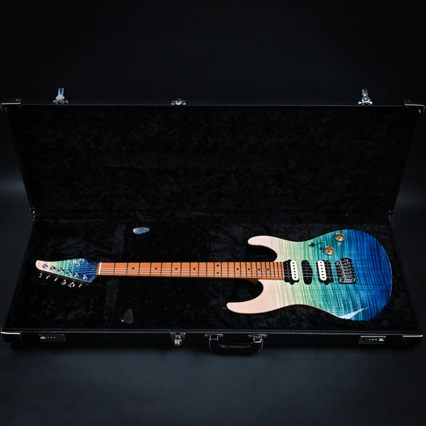 Suhr Custom Modern Aqua Blue Gradient/ Black HSH (78519)