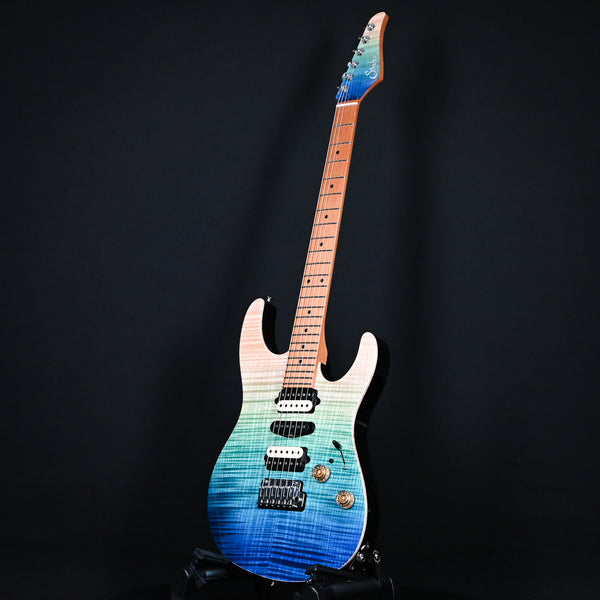 Suhr Custom Modern Aqua Blue Gradient/ Black HSH (78519)