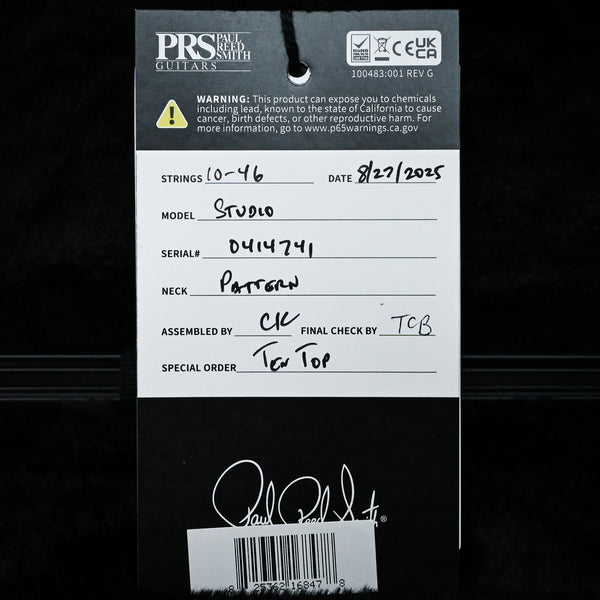 PRS Studio w/ 10-Top Electric Guitar- Cobalt Smokeburst 2025 (0414741)