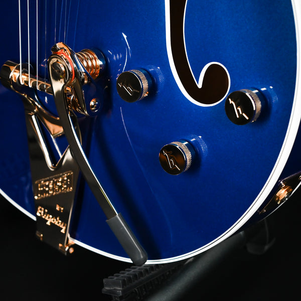 Gretsch G6120TG Players Edition Nashville Hollow body w/ String-Thu Bigsby & Gold Hardware- Azure Metallic (JT23124796)