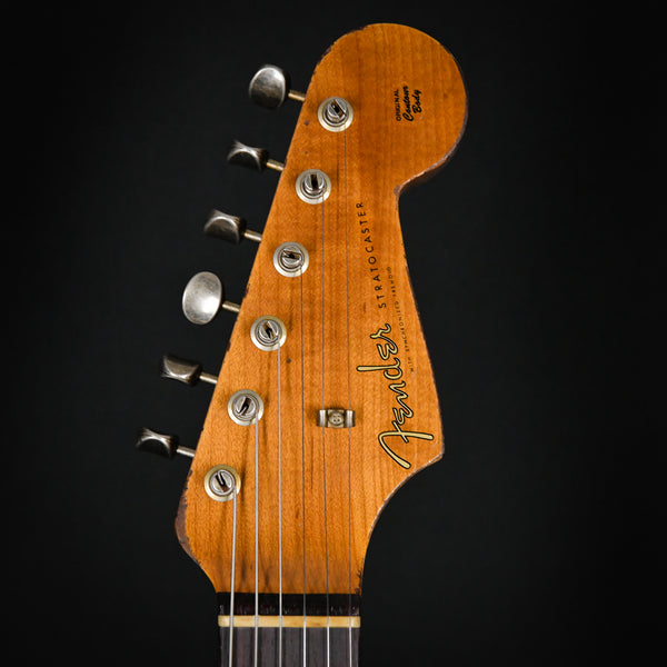 Fender Custom Shop Limited Edition 60/63 Stratocaster Super Heavy Relic Faded Aged Fiesta Red over 3-Tone Sunburst 2023 (CZ571392)