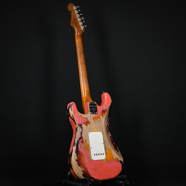 Fender Custom Shop Limited Edition 60/63 Stratocaster Super Heavy Relic Faded Aged Fiesta Red over 3-Tone Sunburst 2023 (CZ571392)