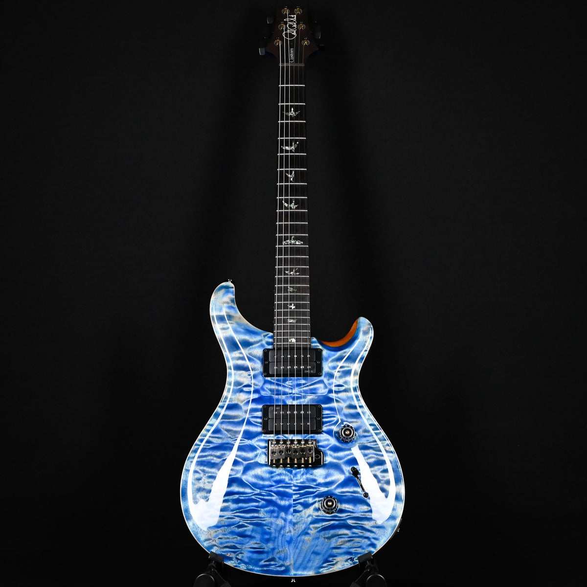 PRS Custom 24 Wood Library w/ Brazilian Rosewood, & DMO Pickups- Faded Blue Jean (Natural Back) 2026 (0434894)