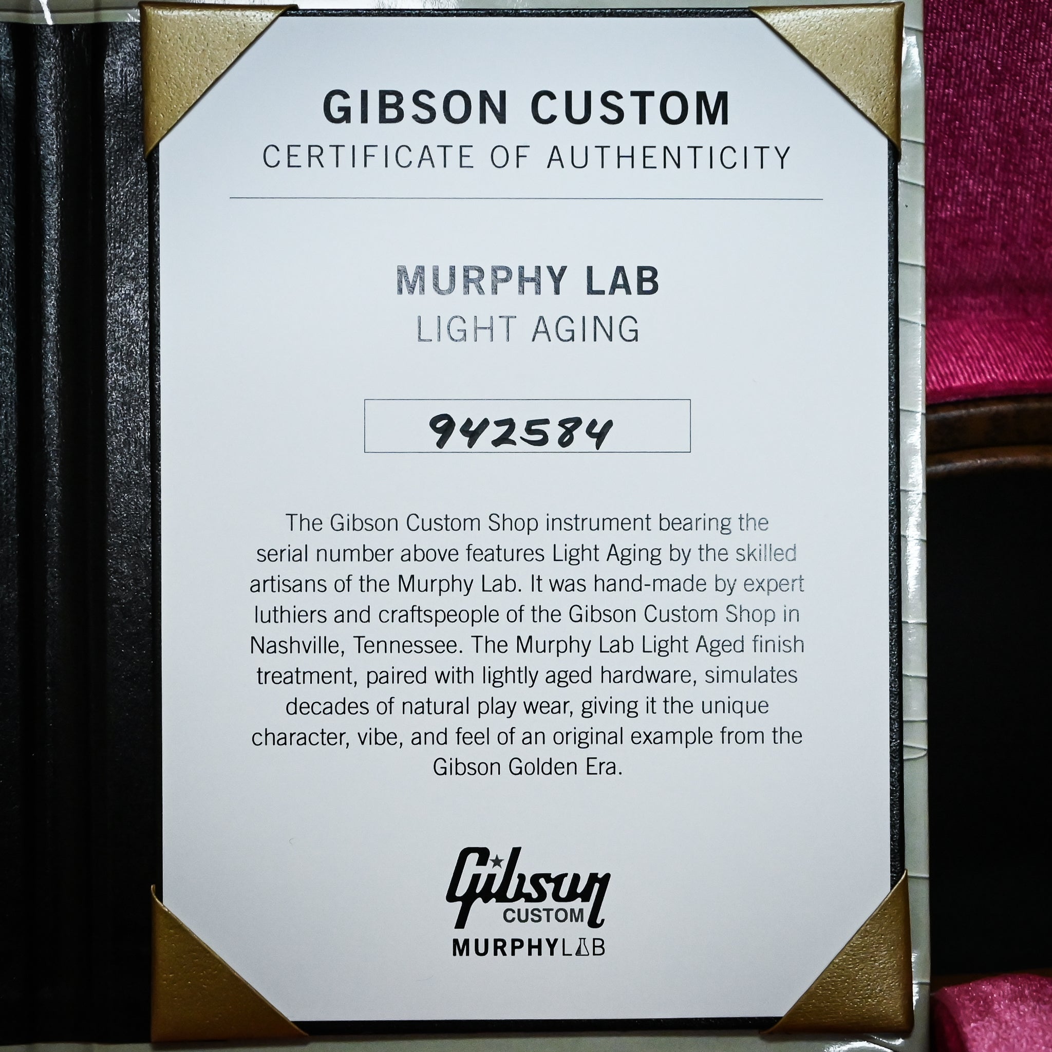 Gibson Custom 1959 Les Paul Standard Reissue Murphy Lab Light Aged- Cherry Tea Burst 2024 (942584)