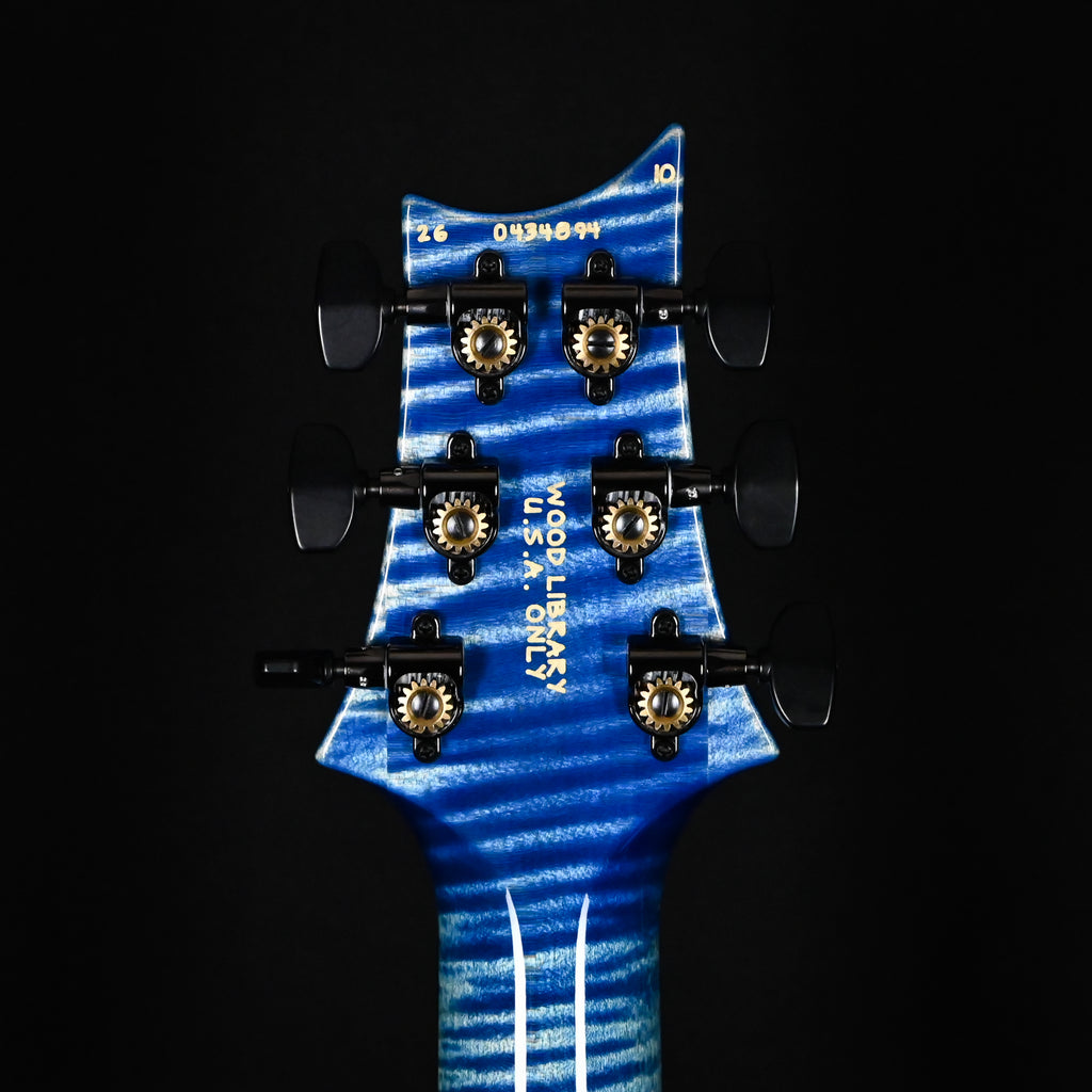 PRS Custom 24 Wood Library w/ Brazilian Rosewood, & DMO Pickups- Faded Blue Jean (Natural Back) 2026 (0434894)
