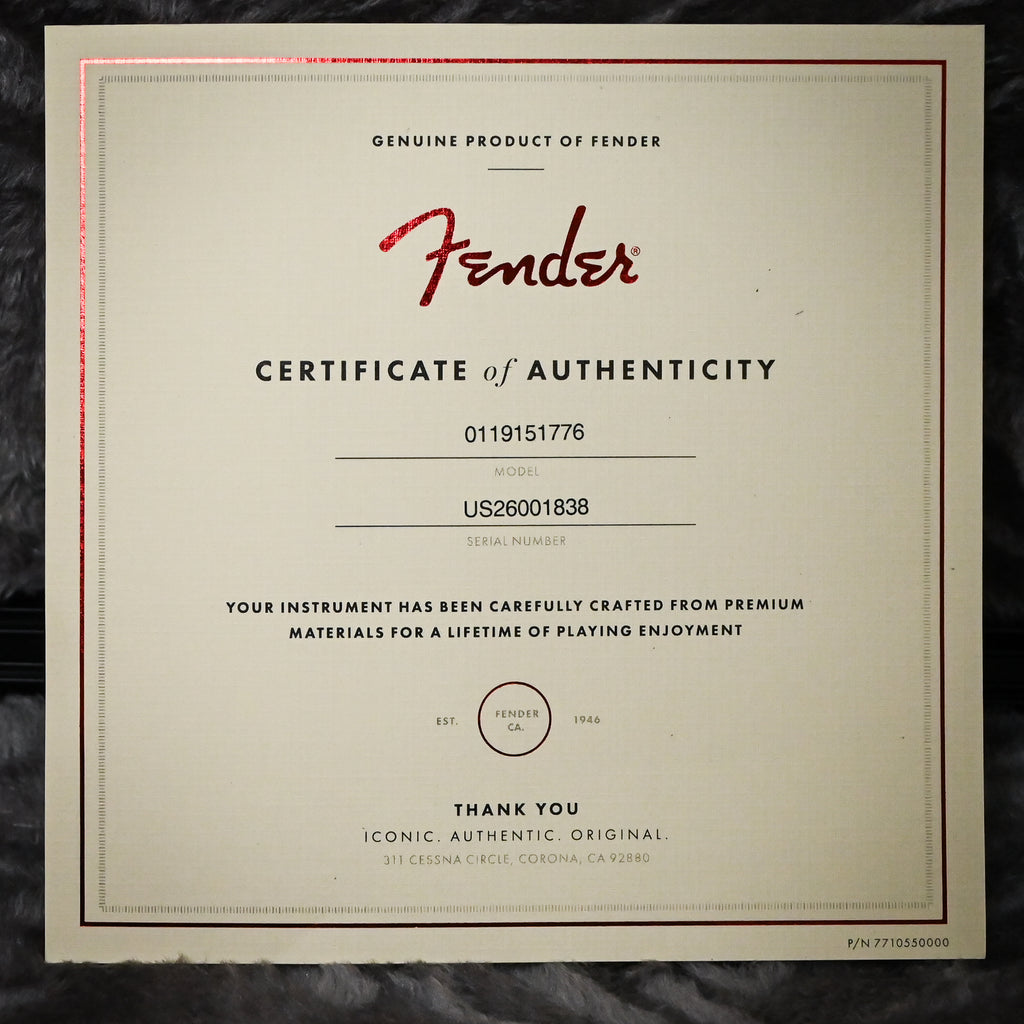 Fender American Ultra II Stratocaster HSS w/ Ebony Fingerboard- Noble Blue 2026 (US26001838)